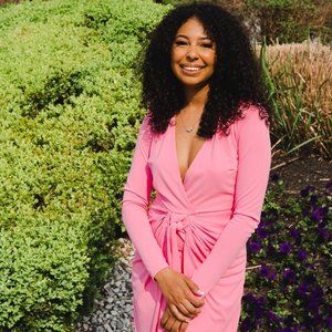 Zara Pink Open Back V Neck Dress (Knotted Front)